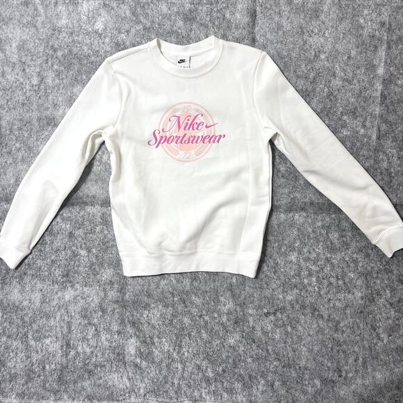 NWT $65 Nike Sweatshirt Womens Sportswear Fleece Crew, Sz XS - Picture 1 of 7
